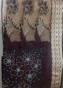 Elegant Saree with Blue Stone & Sequins