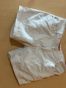 White Denim Shorts