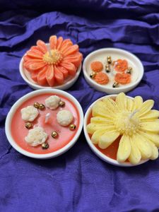 Floral Scented Candles (Set of 4)
