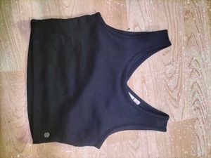 Basic Black Top With Cris Cross Back