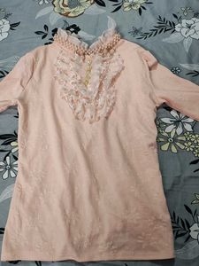 Vintage Inspired Pink Blouse