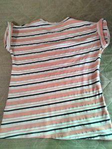 Red And White-Peach TSHIRT set Of 2 .