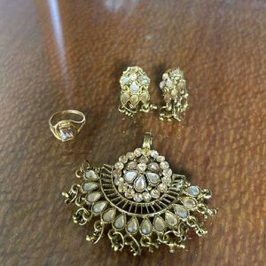 Pendant+ EARRING + Finger Ring ,all Matching