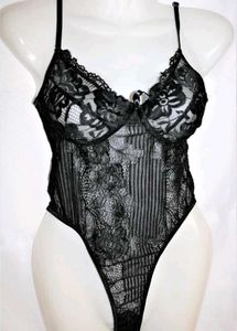 23211. Black Lace Bodysuit