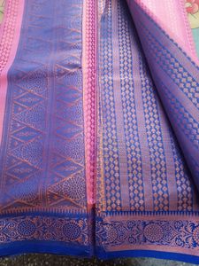 Pink &amp; Purple Silk Saree