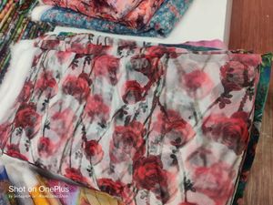 Digital Print Organza Fabric 70₹ Per Miter