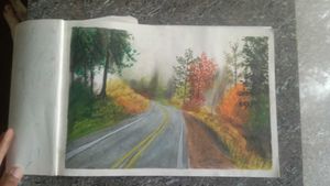 Scenery Oil Pastel Art