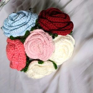 Crochet Rose Bouquet ( 150 Per Piece)