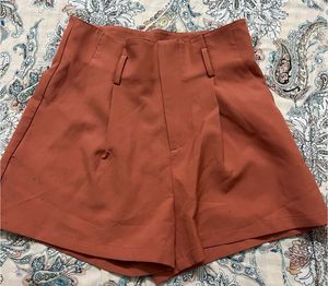 Rust Colored High Waisted Shorts