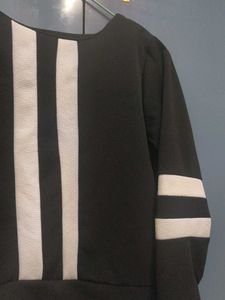 Striped Black Crop Top