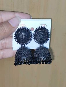 Black Oxidised Earrings