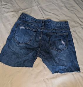 Distressed Denim Shorts