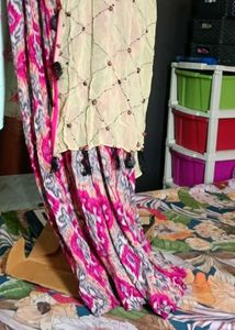 Pink &amp; Gold Anarkali Dress