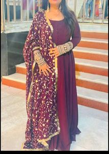 Purple 💜 Georgette Anarkali Dress For Women
