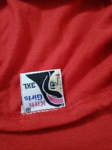 Red Graphic Print Tee