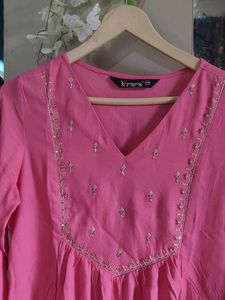 pink short kurta