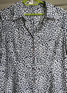Vintage Animal Print Blouse