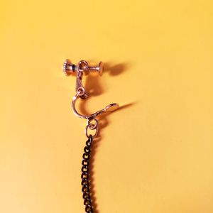 Black Pom Pom Earrings