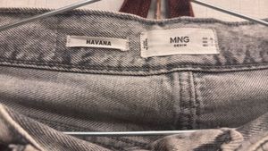 Mango Grey High Rise Jeans