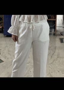 White Cotton Pants