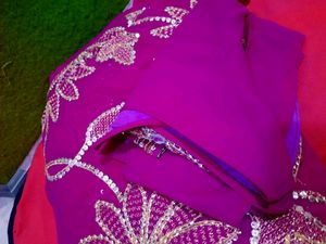 Ornate Magenta Saree Intricate Santara Pattern