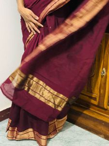 Maroon cottenSaree
