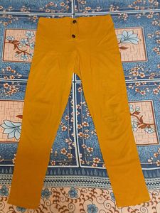 Mustard High-Waisted Pants