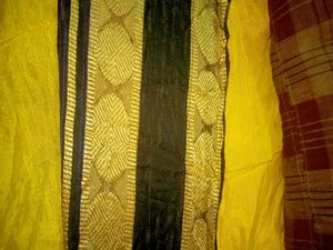 Vintage Silk Saree- Mustard Yellow &amp; Brown