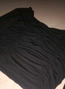 Black Ruched crop Top