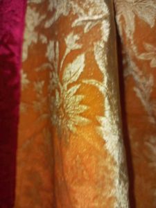 Velvet Yellow Stitched Kurta