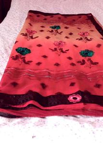 Elegant heavy work saree