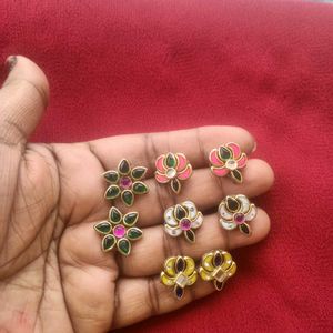 Four Pair Of Stud Earrings
