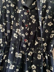 Floral Korean Midi Dress