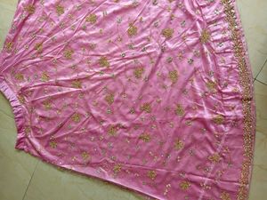 Pink Embellished Ethnic Blouse, Chaniya &amp; Dupatta