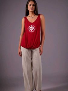 MTV Red Graphic Tank Top