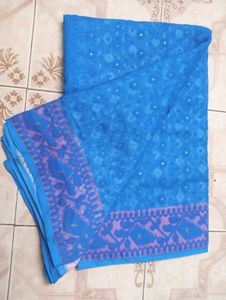Blue Chiffon Saree