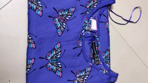 Electric Blue Nylon Tunic With Size M