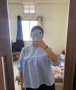 Porcelain Gingham Top