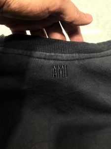 AMI Paris Black Crewneck Sweatshirt