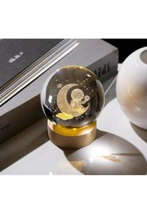 3D crystal ball LED night light