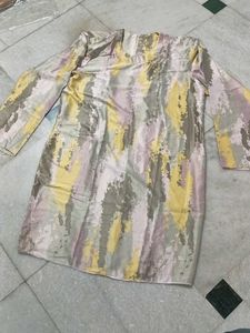 4XL Size Abstract Pastel Mini Western Kurti