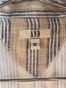Striped Linen Blend Blazer