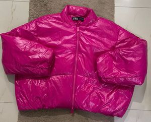 Zara Fuschia pink Puffer Jacket