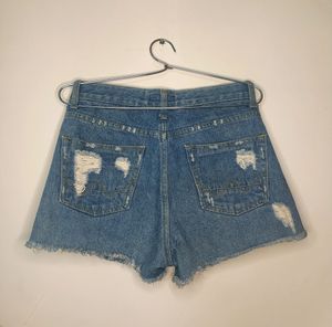 Denim Ripped Shorts