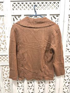 ✈️Made In HONG KONG Brown Knit Cardigan ()