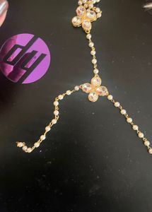 Pearl &amp; Crystal Hand Chain