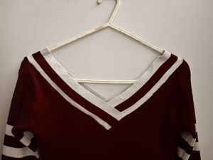 Off Shoulder Maroon Winter Top. NOT WORN EVEN ONCE