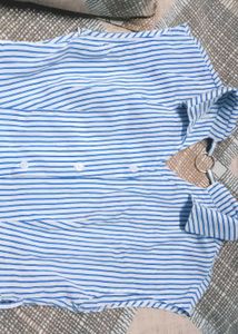 Blue &amp; White Striped Dress