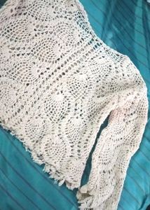 It Was A Cream Crochet Top