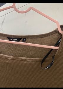 Square Neck Brown Top